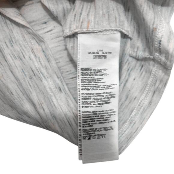 Hurley Girls Logo Print V-Neck Short Sleeve Tee Shirt Gray Pink Purple Large - Picture 3 of 4